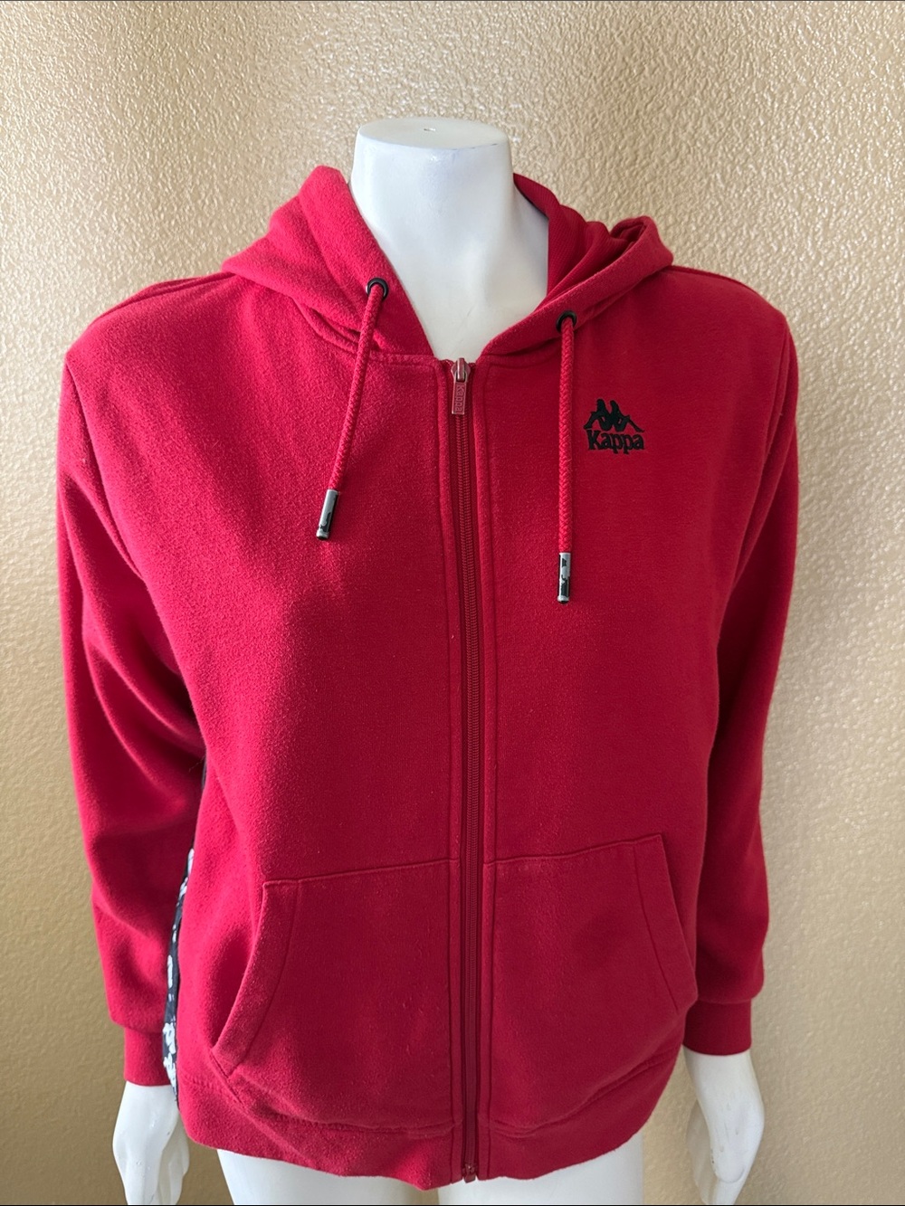 Kappa Men's / Unisex Red Zip Hoodie